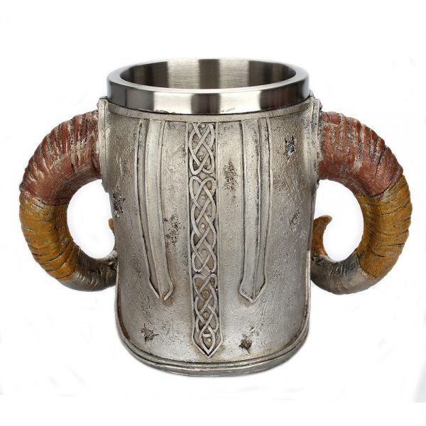 Stainless Steel Skull Mug Viking Ram Horned Pit Lord Warrior Beer Stein Tankard Coffee Mug Tea Cup Halloween Bar Drinkware Gift - Image 6