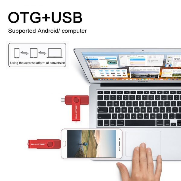 Sunstrsi USB Flash Drive for Android Smart Phone 64GB pen drive 32GB OTG pendrive Metal usb flash 16GB OTG usb stick 8GB USB 2.0 - Image 5