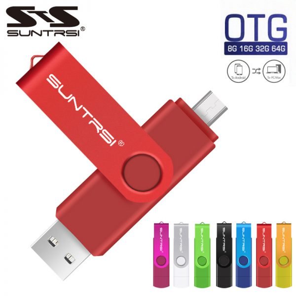 Sunstrsi USB Flash Drive for Android Smart Phone 64GB pen drive 32GB OTG pendrive Metal usb flash 16GB OTG usb stick 8GB USB 2.0