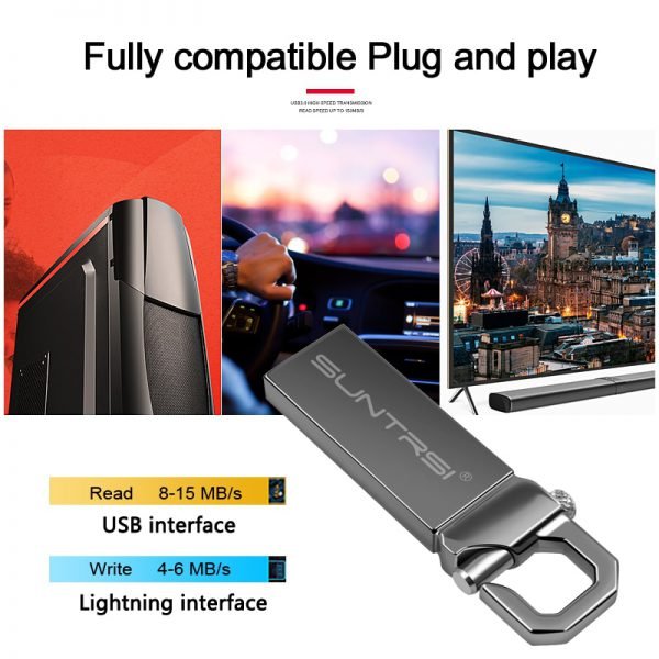 Suntrsi USB Flash Drive 64GB Metal Pendrive High Speed USB Stick 32GB Pen Drive Real Capacity 16GB USB Flash Free Shipping - Image 6