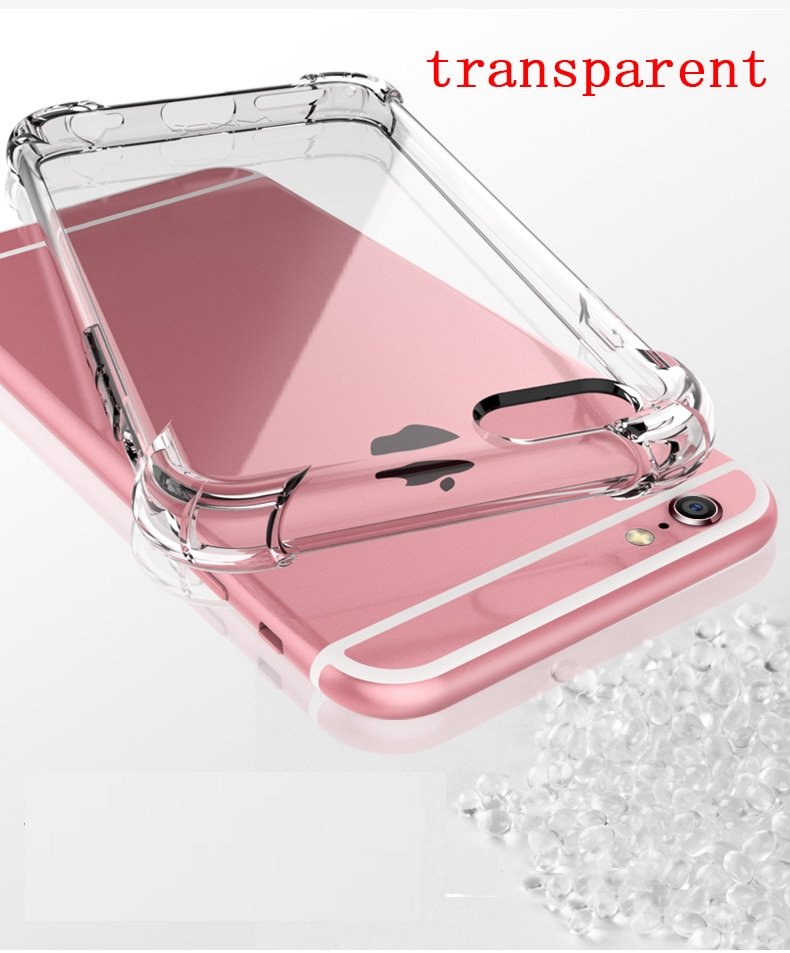 Super Shockproof Clear Soft Case for iPhone 5 5S SE 6 7 8 Plus 6SPlus 7Plus 8Plus X S R MAX Silicon Luxury Cell Phone Back Cover - Image 5