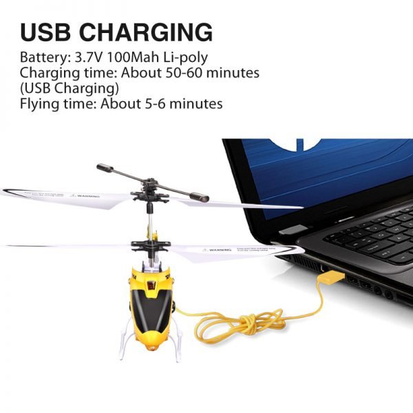 Syma Official W25 RC Helicopter 2 CH 2 Channel Mini RC Drone With Gyro Crash Resistant RC Toys For Boy Kids Gift Red Yellow - Image 4