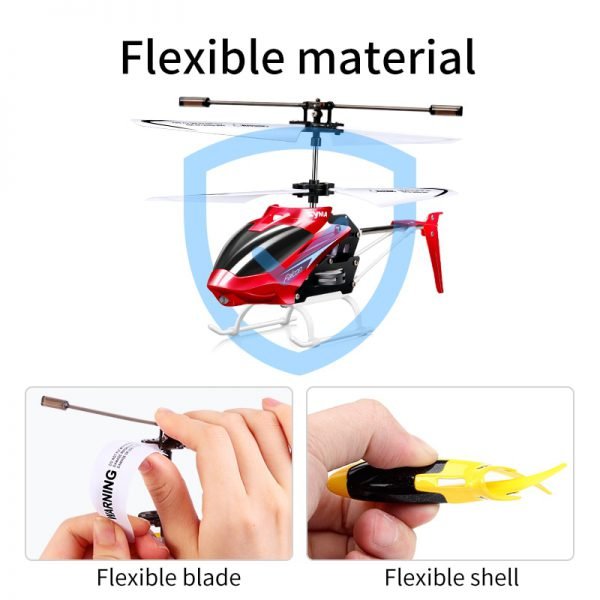 Syma Official W25 RC Helicopter 2 CH 2 Channel Mini RC Drone With Gyro Crash Resistant RC Toys For Boy Kids Gift Red Yellow - Image 5