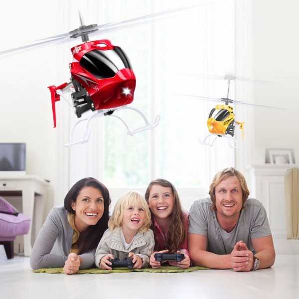 Syma Official W25 RC Helicopter 2 CH 2 Channel Mini RC Drone With Gyro Crash Resistant RC Toys For Boy Kids Gift Red Yellow - Image 6