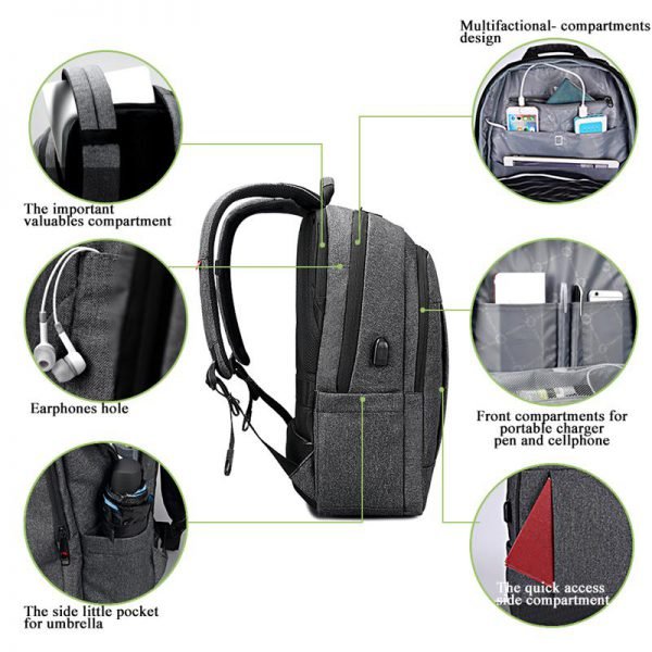 Tigernu Anti thief USB bagpack 15.6 to 17inch laptop backpack for Women Men school Bag Female Male Travel Mochila Ramadan Gift - Image 2