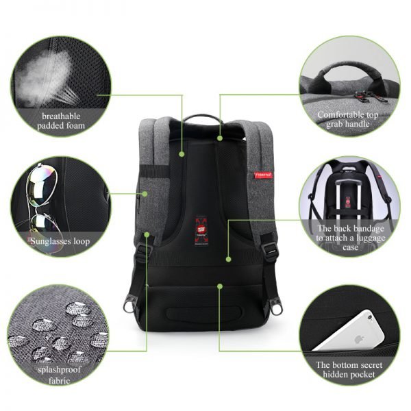 Tigernu Anti thief USB bagpack 15.6 to 17inch laptop backpack for Women Men school Bag Female Male Travel Mochila Ramadan Gift - Image 3