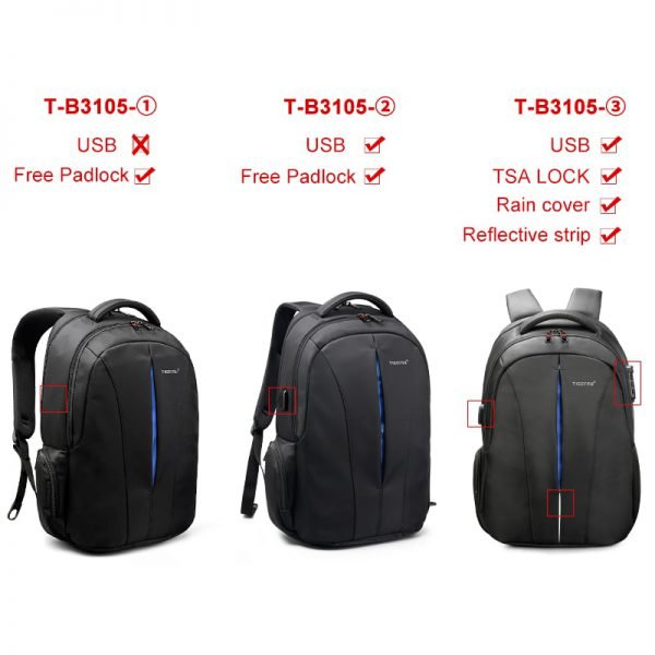 Tigernu Waterproof 15.6inch Laptop Backpack NO Key TSA Anti Theft Men Backpacks Travel Teenage Backpack bag male bagpack mochila - Image 2