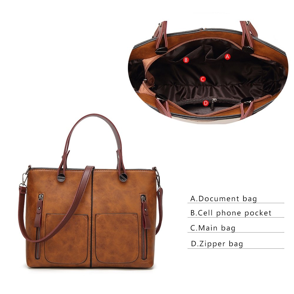 Tinkin Vintage Shoulder Bag Female Causal Totes for Daily Shopping - Image 6