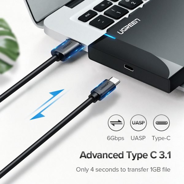 Ugreen HDD Case 2.5 SATA to USB 3.0 Adapter Hard Drive Enclosure for SSD Disk HDD Box Type C 3.1 Case HD External HDD Enclosure - Image 2