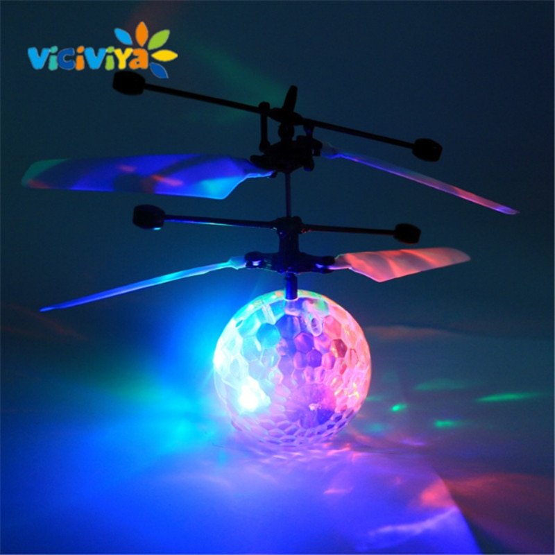 VICIVIYA Colorful Mini Drone Shinning LED RC Flying Ball Helicopter Sense Light Crystal Ball Induction Toys for Children Kids - Image 2