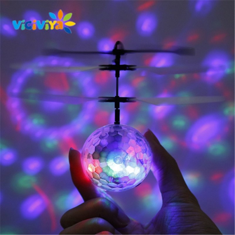 VICIVIYA Colorful Mini Drone Shinning LED RC Flying Ball Helicopter Sense Light Crystal Ball Induction Toys for Children Kids - Image 3