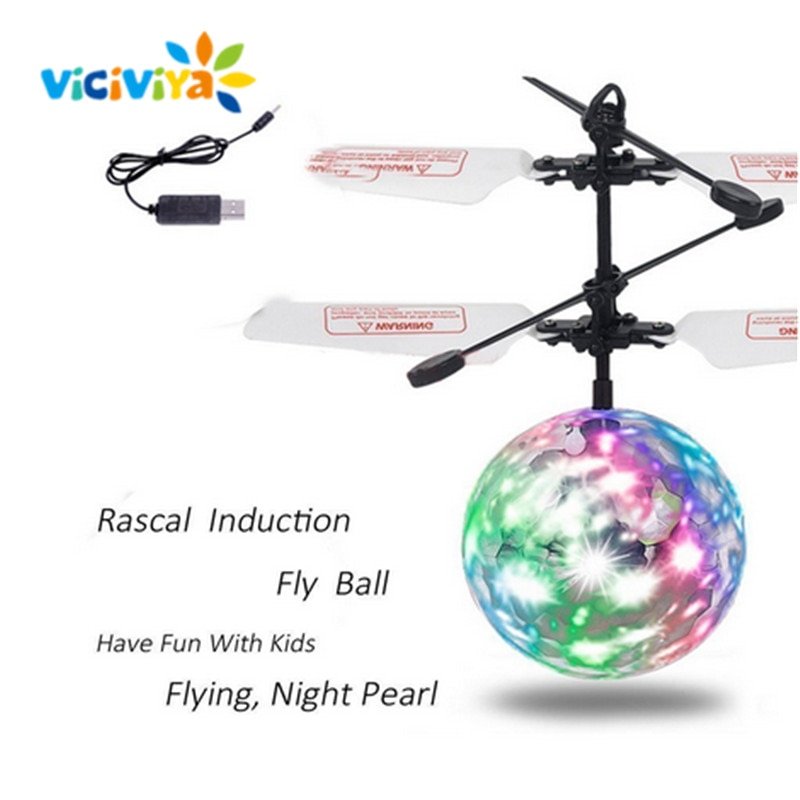 VICIVIYA Colorful Mini Drone Shinning LED RC Flying Ball Helicopter Sense Light Crystal Ball Induction Toys for Children Kids - Image 4
