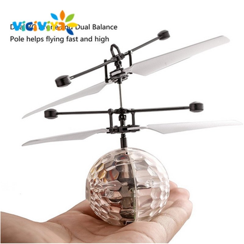 VICIVIYA Colorful Mini Drone Shinning LED RC Flying Ball Helicopter Sense Light Crystal Ball Induction Toys for Children Kids - Image 5