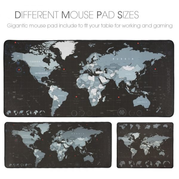 VOGROUND Super Large Mouse Pad Natural Rubber Material Locking Edge Waterproof Anti-slip Desk Gaming Mousepad Desk Mats - Image 2