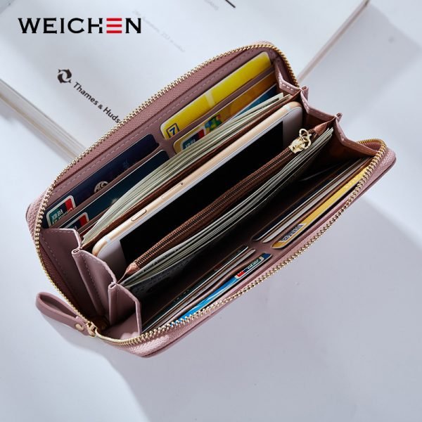 WEICHEN Wristband Women Long Clutch Wallet Large Capacity Wallets Female Purse Lady Purses Phone Pocket Card Holder Carteras - Image 2