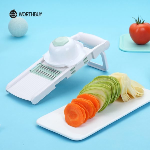 WORTHBUY Mandoline Vegetable Cutter With 5 Stainless Steel Blade Vegetable Slicer Potato Carrot Grater Kitchen Accessories - Image 5