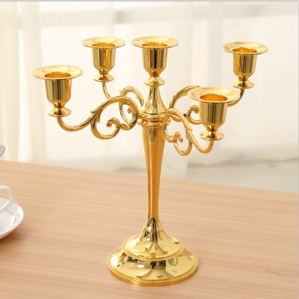 Wholesale Silver/Gold/Black/Bronze Metal Candle Holder 5-arms/3-arms Candle Stand Wedding Candlestick Candelabra Drop Shipping - Image 3