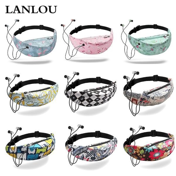 Women Waist bag waterproof Canvas High Quality Belt Bags  Fanny Pack girls Sling Bags New Fashion Mobile Phone Pouch sports bag - Image 2