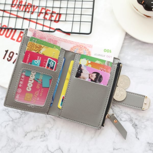 Women Wallets Small Fashion Brand Leather Purse Women Ladies Card Bag For Women 2018 Clutch Women Female Purse Money Clip Wallet - Image 3
