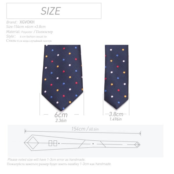 XGVOKH 20 Style Neck Tie Men Skinny necktie wedding ties Polyester Black Dot fashion Mens Business Bowtie Shirt Accessories - Image 5