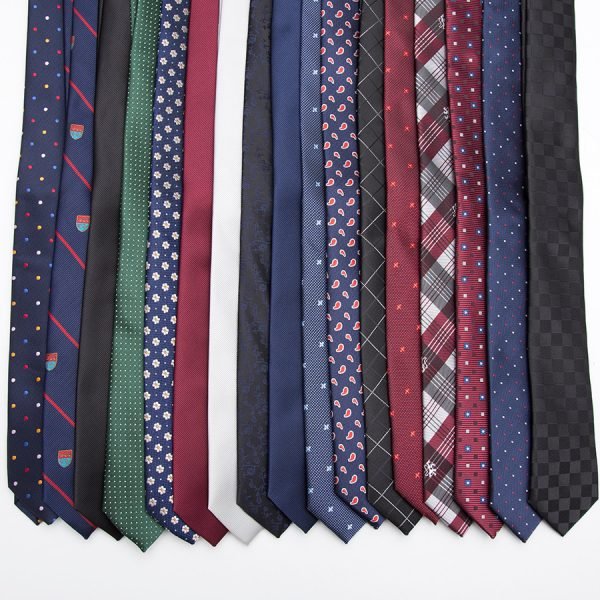 XGVOKH 20 Style Neck Tie Men Skinny necktie wedding ties Polyester Black Dot fashion Mens Business Bowtie Shirt Accessories - Image 6