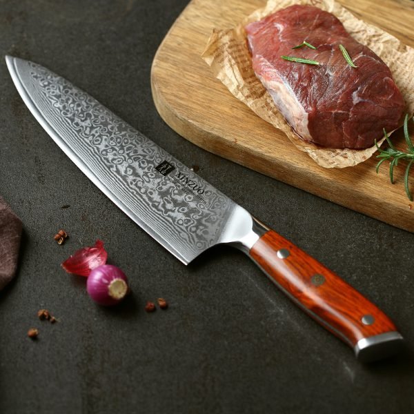 XINZUO 8.5 inch Chef Knives High Carbon VG10 Japanese 67layer Damascus Kitchen Knife Stainless Steel Gyuto Knife Rosewood Handle - Image 2