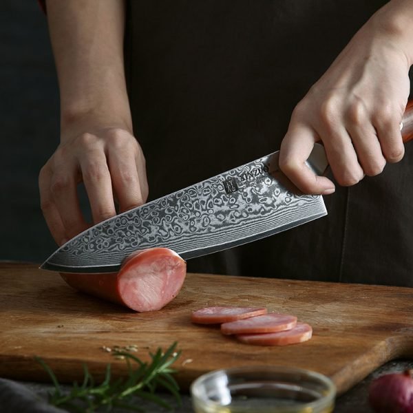 XINZUO 8.5 inch Chef Knives High Carbon VG10 Japanese 67layer Damascus Kitchen Knife Stainless Steel Gyuto Knife Rosewood Handle - Image 3