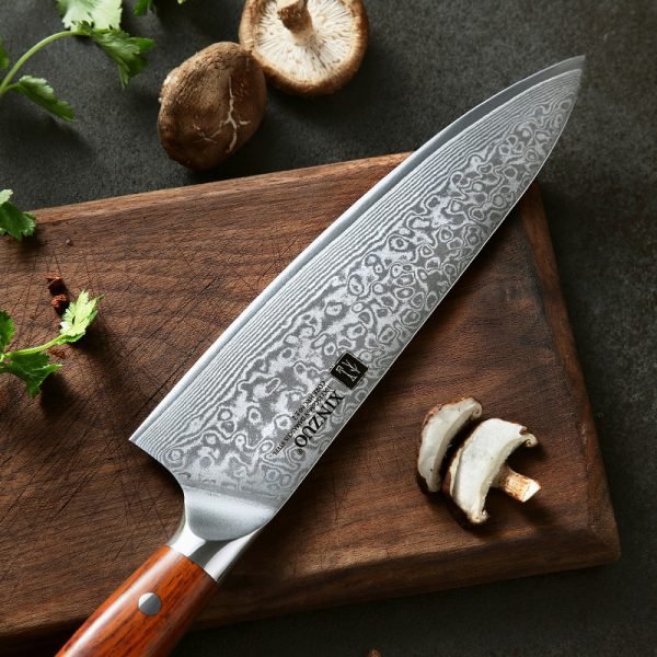 XINZUO 8.5 inch Chef Knives High Carbon VG10 Japanese 67layer Damascus Kitchen Knife Stainless Steel Gyuto Knife Rosewood Handle - Image 4