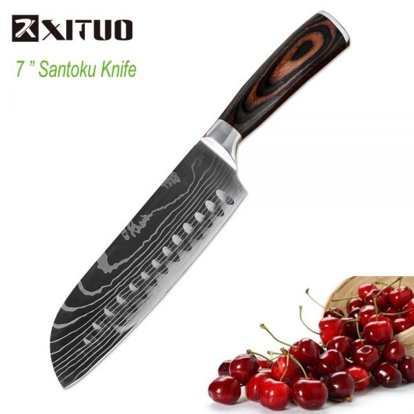 XITUO Kitchen Knife 8 inch Professional Chef Knives Japan Damascus Pattern Stainless Steel Fish&Meat Carving Slicing Knife Veget - Image 2