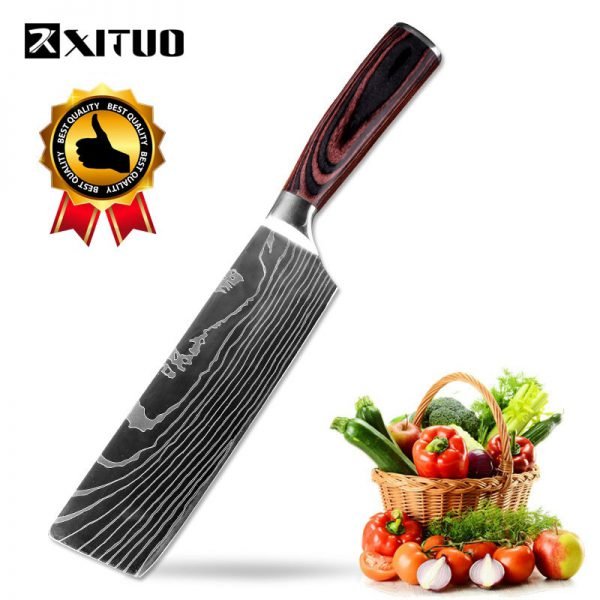 XITUO Kitchen Knife 8 inch Professional Chef Knives Japan Damascus Pattern Stainless Steel Fish&Meat Carving Slicing Knife Veget - Image 3