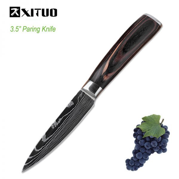 XITUO Kitchen Knife 8 inch Professional Chef Knives Japan Damascus Pattern Stainless Steel Fish&Meat Carving Slicing Knife Veget - Image 5