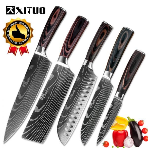 XITUO Kitchen Knife 8 inch Professional Chef Knives Japan Damascus Pattern Stainless Steel Fish&Meat Carving Slicing Knife Veget - Image 6