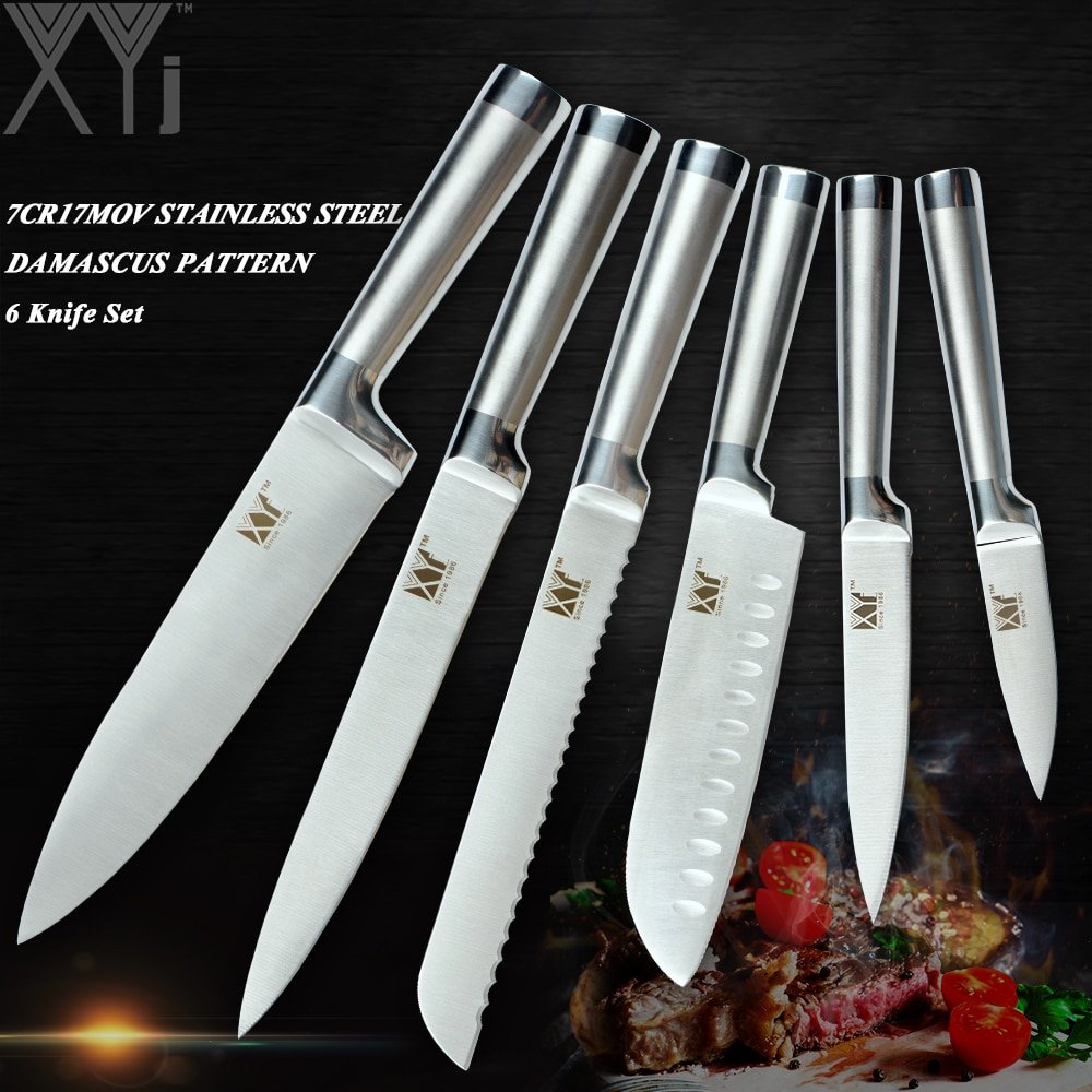 XYj Japanese Style Stainless Steel Kitchen Knife Paring Utility Santoku Bread Chef Slicing knife High Carbon Steel Cooking Knive - Image 2