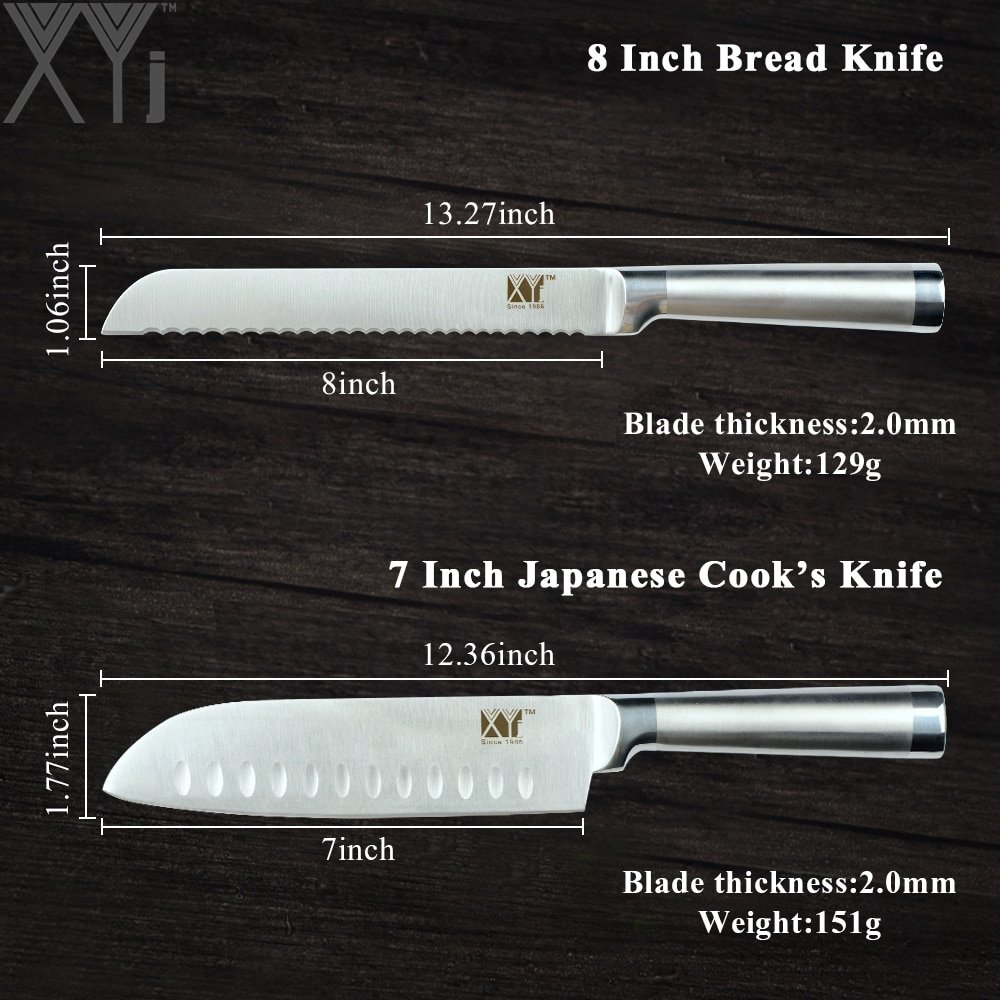 XYj Japanese Style Stainless Steel Kitchen Knife Paring Utility Santoku Bread Chef Slicing knife High Carbon Steel Cooking Knive - Image 5