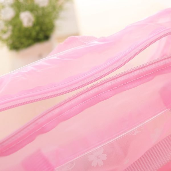 eTya 5 Colors Make Up Organizer Bag Toiletry Bathing Storage Bag women waterproof Transparent Floral PVC Travel cosmetic bag - Image 6