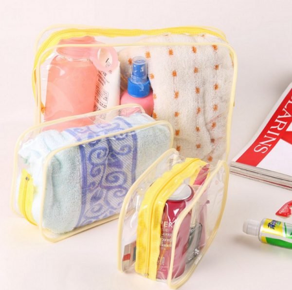 eTya Travel PVC Cosmetic Bags Women Transparent Clear Zipper Makeup Bags Organizer Bath Wash Make Up Tote Handbags Case - Image 3