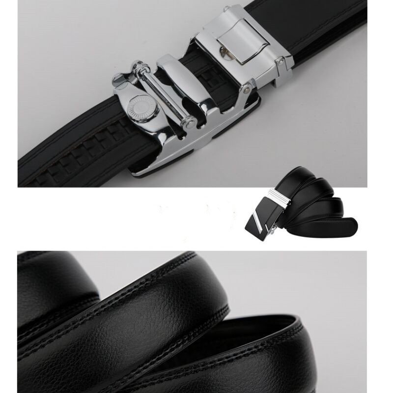 leather strap male automatic buckle belts for men authentic girdle trend men's belts ceinture Fashion designer women jean belt - Image 4