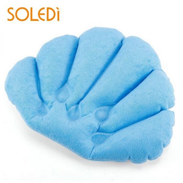 40* 30cm Spa Inflatable Bath Pillow Soft Bathroom Pillow Shell Shaped Neck Bathtub Cushion  Bathroom Accessories - Image 3