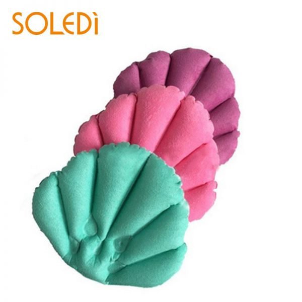 40* 30cm Spa Inflatable Bath Pillow Soft Bathroom Pillow Shell Shaped Neck Bathtub Cushion  Bathroom Accessories - Image 4