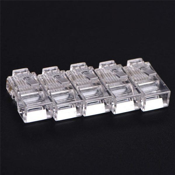 50 PCS Good Sale RJ45 CAT5 Crystal Network Modular Connector Plug 8P8C For Computers - Image 5