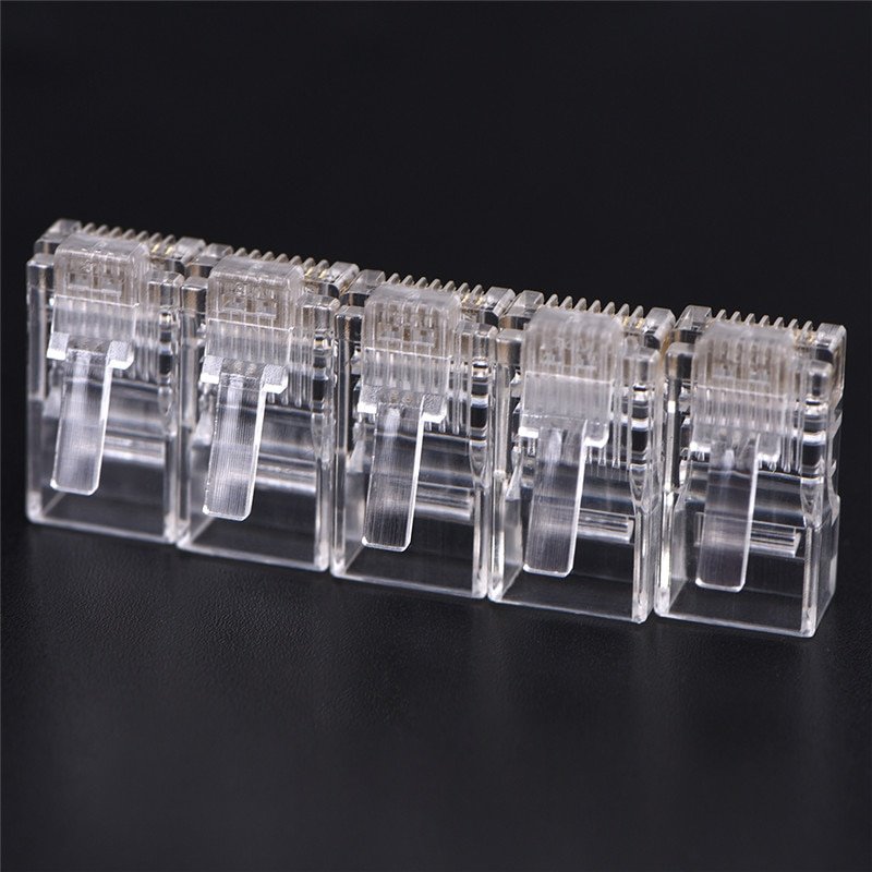 50 PCS Good Sale RJ45 CAT5 Crystal Network Modular Connector Plug 8P8C For Computers - Image 6
