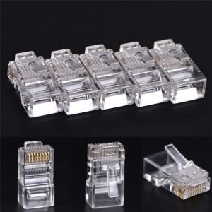 50 PCS Good Sale RJ45 CAT5 Crystal Network Modular Connector Plug 8P8C For Computers