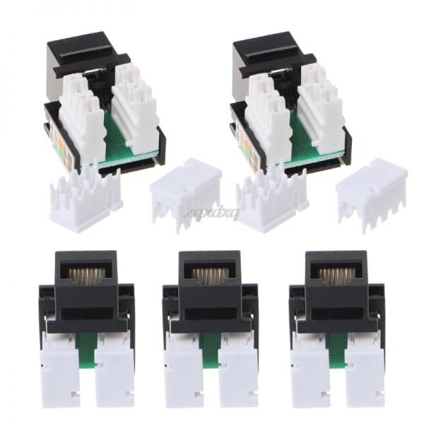 5pcs CAT5E UTP network module Tool-free RJ45 connector Information socket Computer Outlet cable adapter Keystone Jack FOR AMP - Image 2