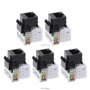 5pcs CAT5E UTP network module Tool-free RJ45 connector Information socket Computer Outlet cable adapter Keystone Jack FOR AMP