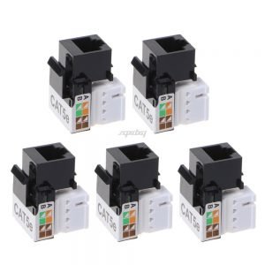 5pcs CAT5E UTP network module Tool-free RJ45 connector Information socket Computer Outlet cable adapter Keystone Jack FOR AMP