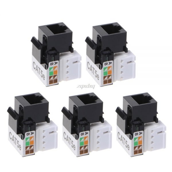 5pcs CAT5E UTP network module Tool-free RJ45 connector Information socket Computer Outlet cable adapter Keystone Jack FOR AMP
