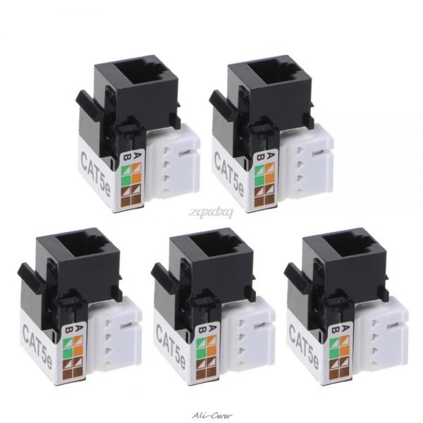 5pcs CAT5E UTP network module Tool-free RJ45 connector Information socket Computer Outlet cable adapter Keystone Jack FOR AMP