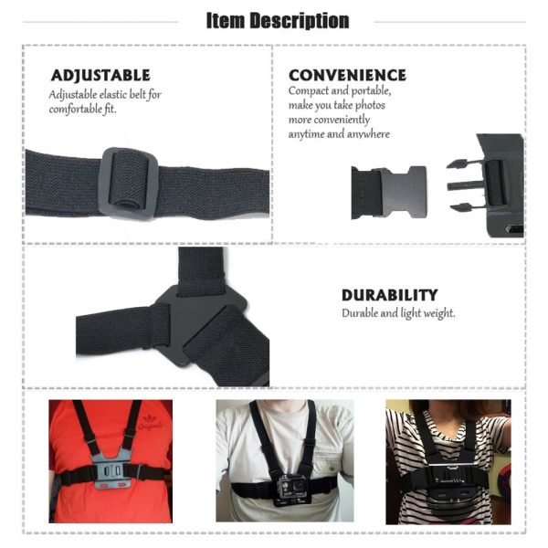 Accessories Set For Gopro Hero 6 5 Chest Mount For Go pro Hero 5 Float Grid For Xiaomi Yi 4K SJCAM Kit For EKEN H9 Action Camera - Image 3