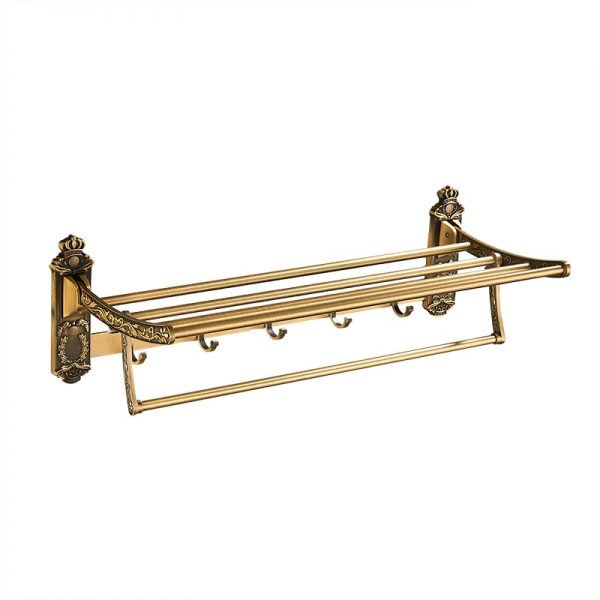 Antique Brass Bathroom Accessories Set Shelf Towel Bar Cup Holders Hairdryer Rack Tissue Holder Roll Paper Holder Soap Dish - Image 4