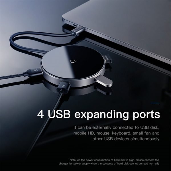 Baseus USB Type C HUB to USB 3.0 + USB2.0 for Macbook Pro HUB Adapter Qi Wireless Charger for iPhone XS Max Computer Accessory - Image 3